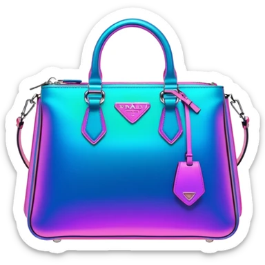  Prada neon colorshifting vibrant futuristic style bag  sticker