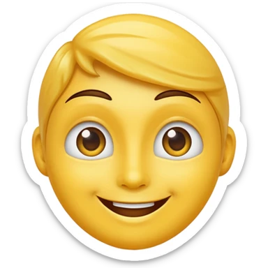 Round face emoji sticker pack with the following emotions: 😁- față radioasă cu ochi zâmbitori sticker