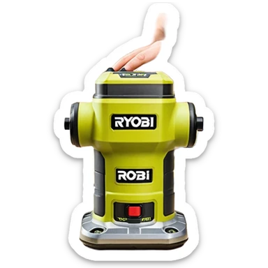 ONE+ 18V Cordless Compact Fixed Base Router RYOBI with gray with battery sticker