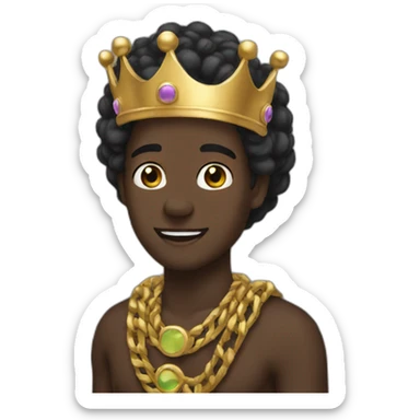 Discord black owner crown sticker