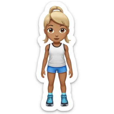 back view of calves muscles female wearing shorts sticker