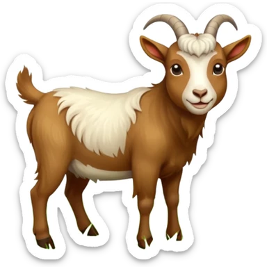 goat eating grass sticker