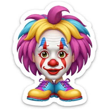 clown got cold sticker