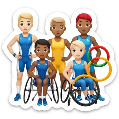 paralympic games avec les anneaux sticker
