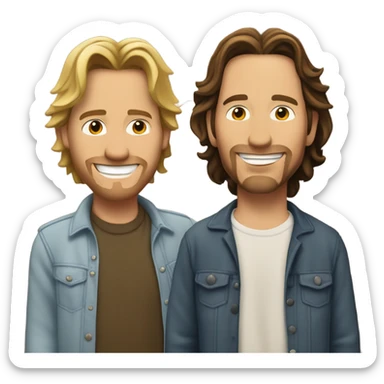chad kroeger and eddie vedder friends sticker