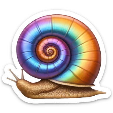 colorful snail shell sticker