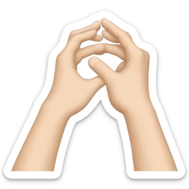 Hands rubbing together when thinking sticker