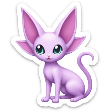 Kawaii Mew-Espeon-Pokémon full body sticker