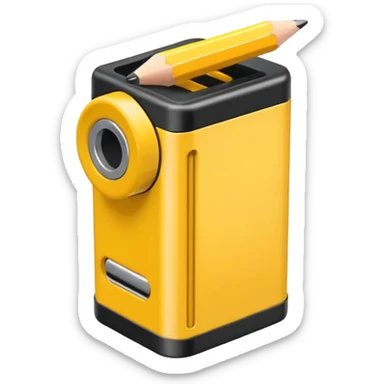 yellow pencil sharpner sticker
