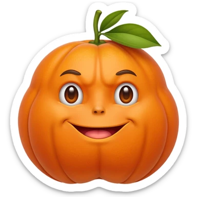 Muscle Orange Fruit sticker