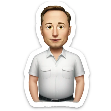 Pregnant elon musk balding sticker