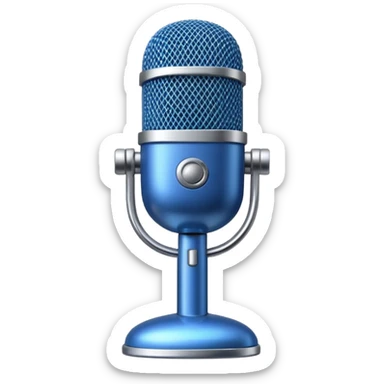 blue microphone icon sticker