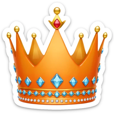 create ma a copy and paste emoji of a orange crown sticker