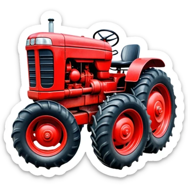 Kleiner roter trackdor  sticker