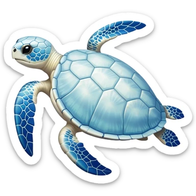 White sea turtle sticker