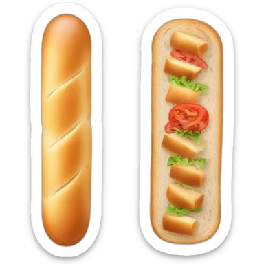 An Infinite baguette sandwich sticker