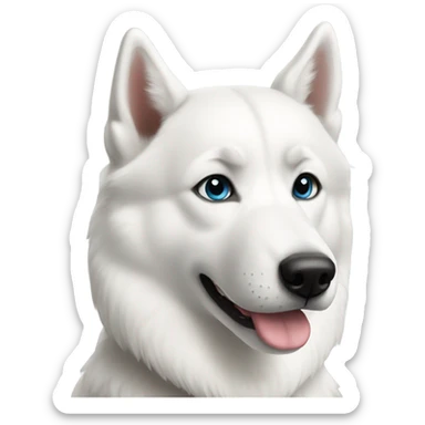 white husky  sticker