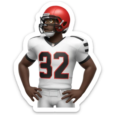 Red Football jersey with the name wilder on the back  sticker