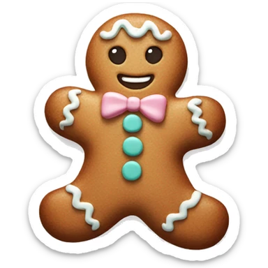 Pastel gingerbread man sticker