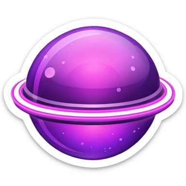 Fashion planet purple  sticker