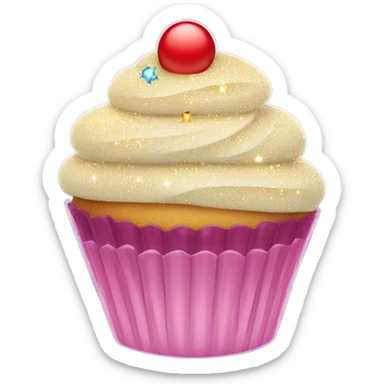 Cupcake with sparkles  sticker