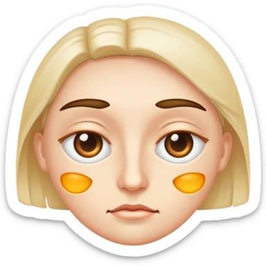 Face with eyebags sticker