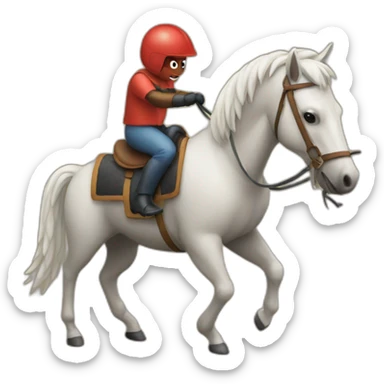 mite riding a horse sticker