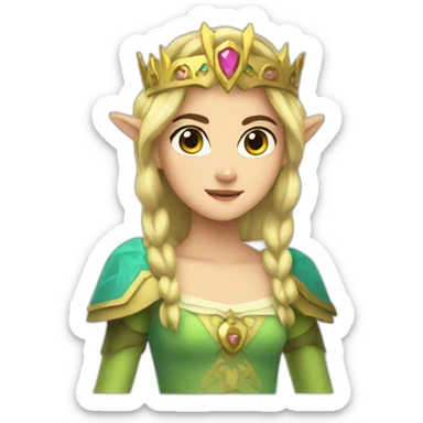 zelda as a princess sticker