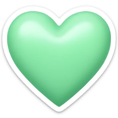 Pastel green heart  sticker