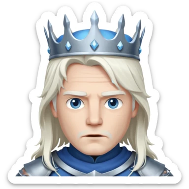 knight king  from Games of throne character face only front face sticker