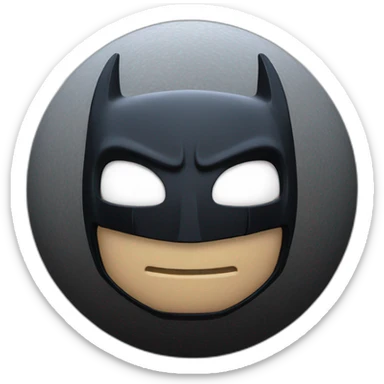 3d sphere with a cartoon Batman skin texture sticker