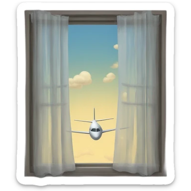 Fenster von einem Flugzeug sticker