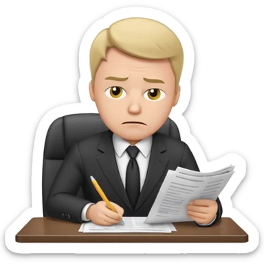 bored office boss sticker