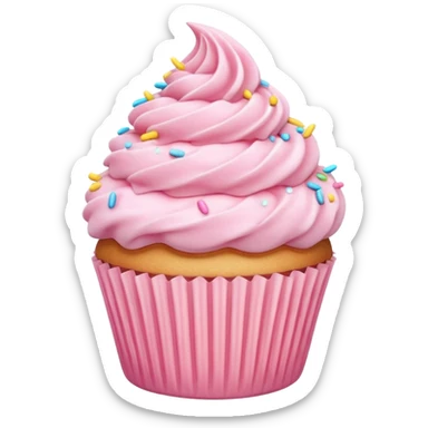 Pastel Pink Cupcake sticker