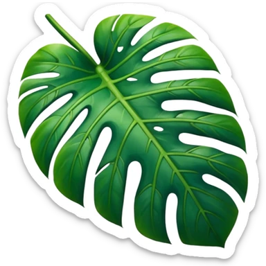 realistic monstera leaf sticker