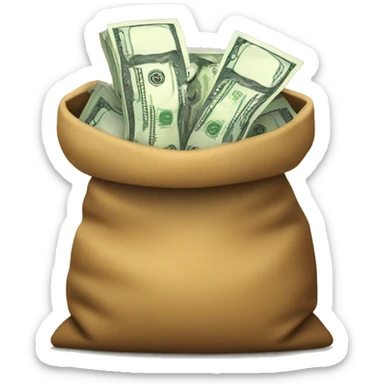 bag with money sticker