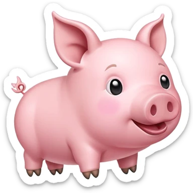 Make a flying pig emoji  sticker
