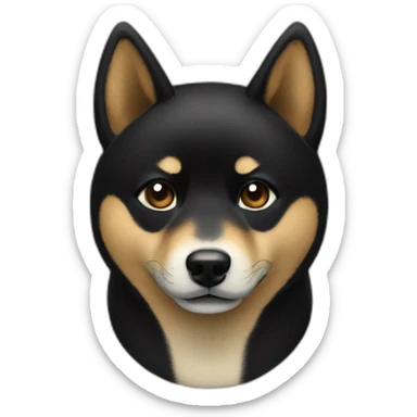 black-shibainu sticker