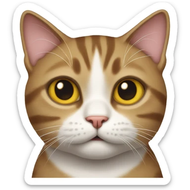 The cat emoji but mixed with the pleading face emoji sticker