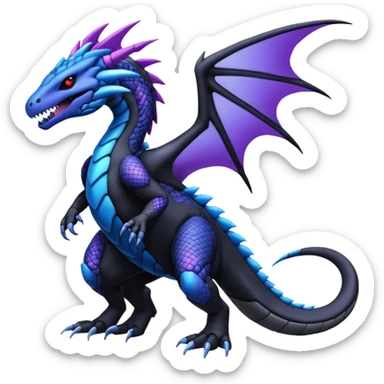 Salandit-Zekrom-Palkia-Fakémon-hybrid-creature (full body)  sticker