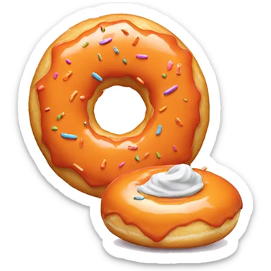 orange donut sticker