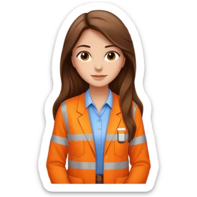 beautiful girl with long brown hair constructing new lounge room sticker