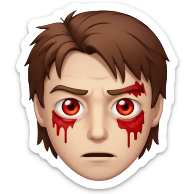 The guy needs to look completely crazy sticker