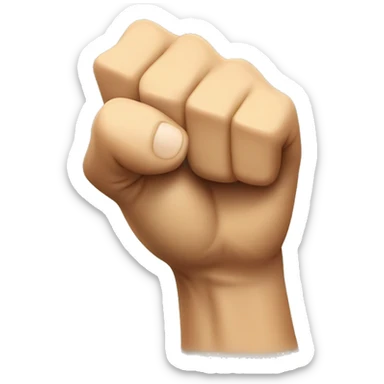 fist with thumb pointed out  sticker