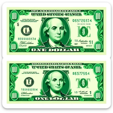 dollar sticker