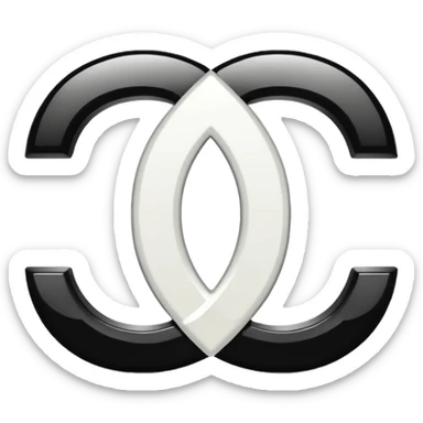 chanel symbol white sticker