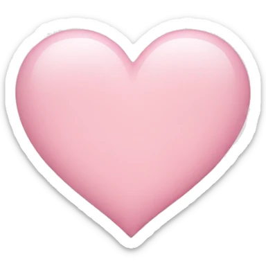 light pink heart sticker