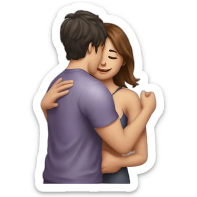 palyboy love hug anthoer girl kiss sticker