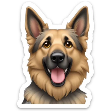 Berger allemand gris poils court sticker