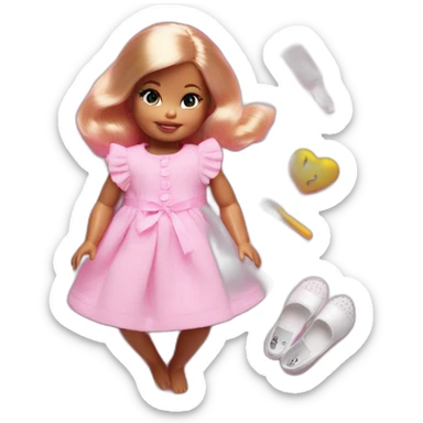 Newborn barbie photo session sticker